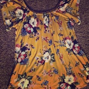 MOA Off the Shoulder Floral Blouse